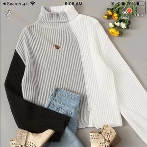 Color Block Turtle Neck - 2x - NEVER WORN